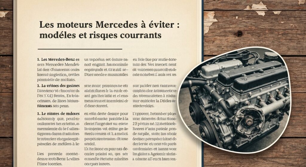 Les moteurs Mercedes à éviter : modèles et risques courants with text