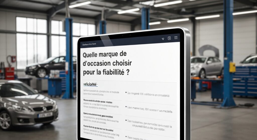 Quelle marque de voiture d'occasion choisir pour la fiabilité ? with text