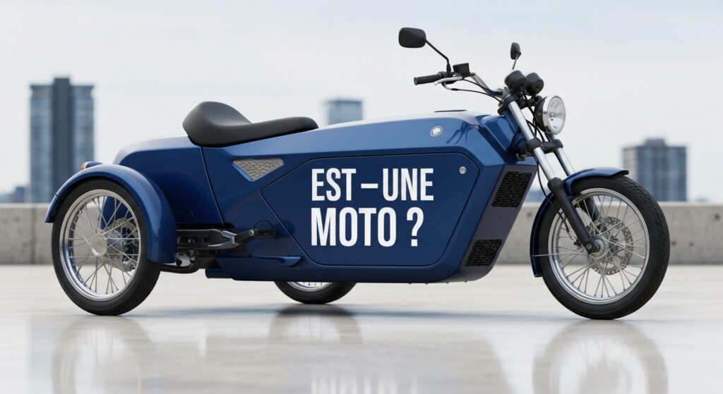 Tricycle à moteur : est-ce une moto ? with text