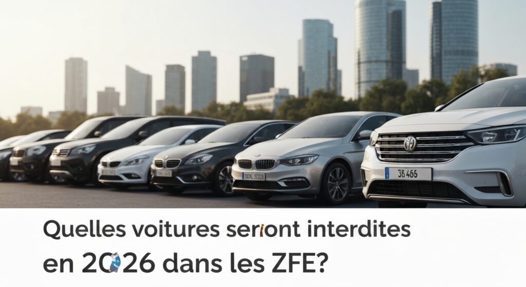Quelles voitures seront interdites en 2026 dans les ZFE with text